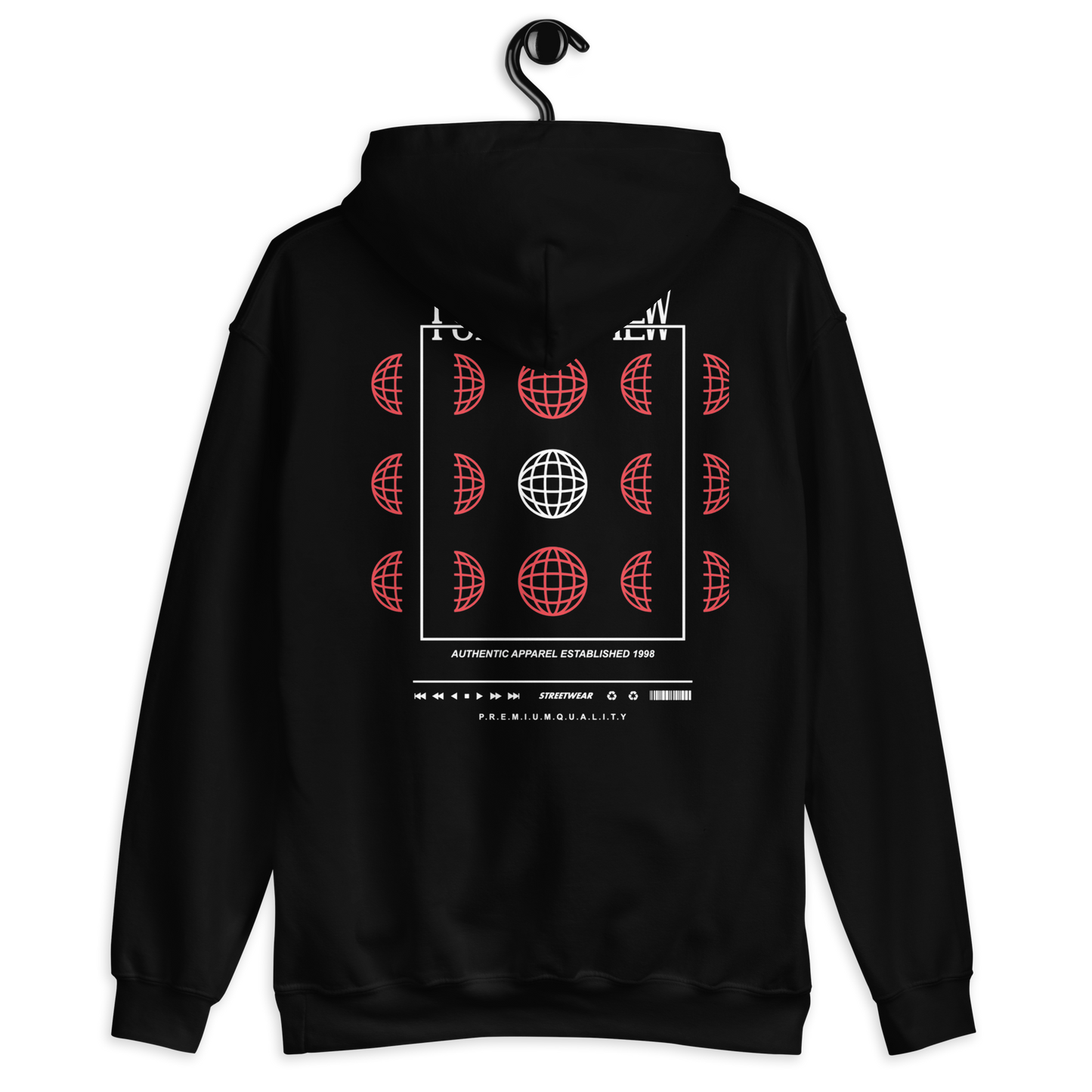 POINT OF VIEW BLACK HOODIE