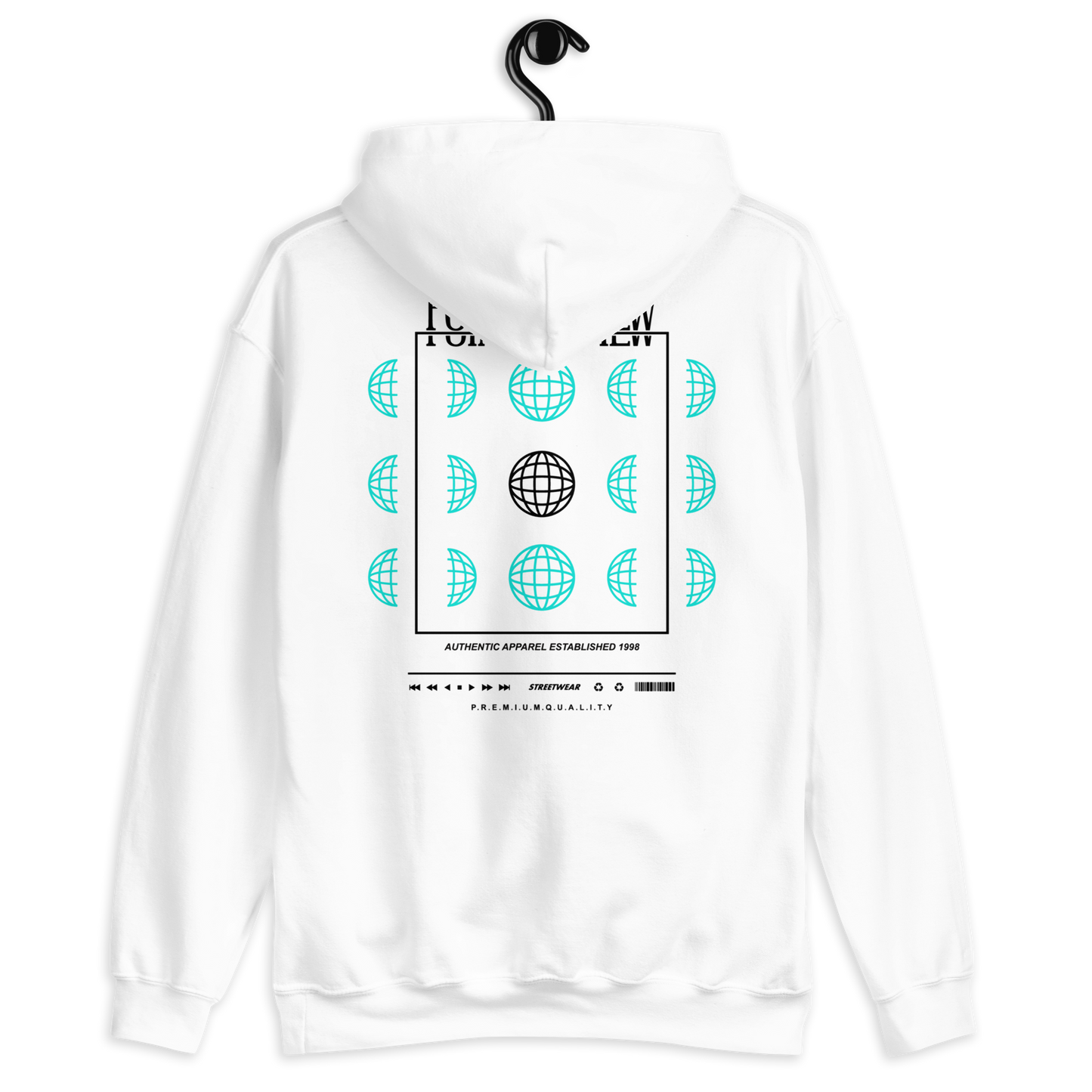 POINT OF VIEW WHITE HOODIE